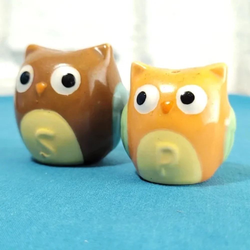 Vintage Mini Owl Salt and Pepper Shakers